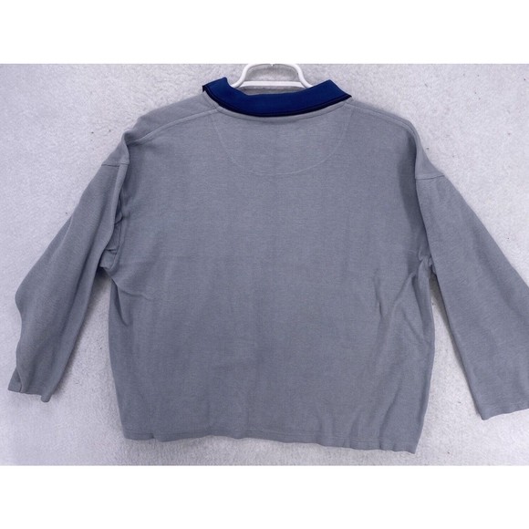 Bear Surf Shirt Men Size Large Logo Pull Over Top V Neck Grey Vintage 1990's - Picture 2 of 10